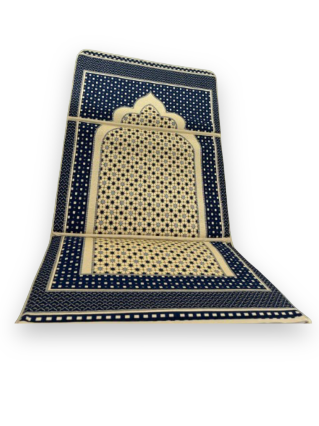 Gebetsteppich mit Rückenlehne blau