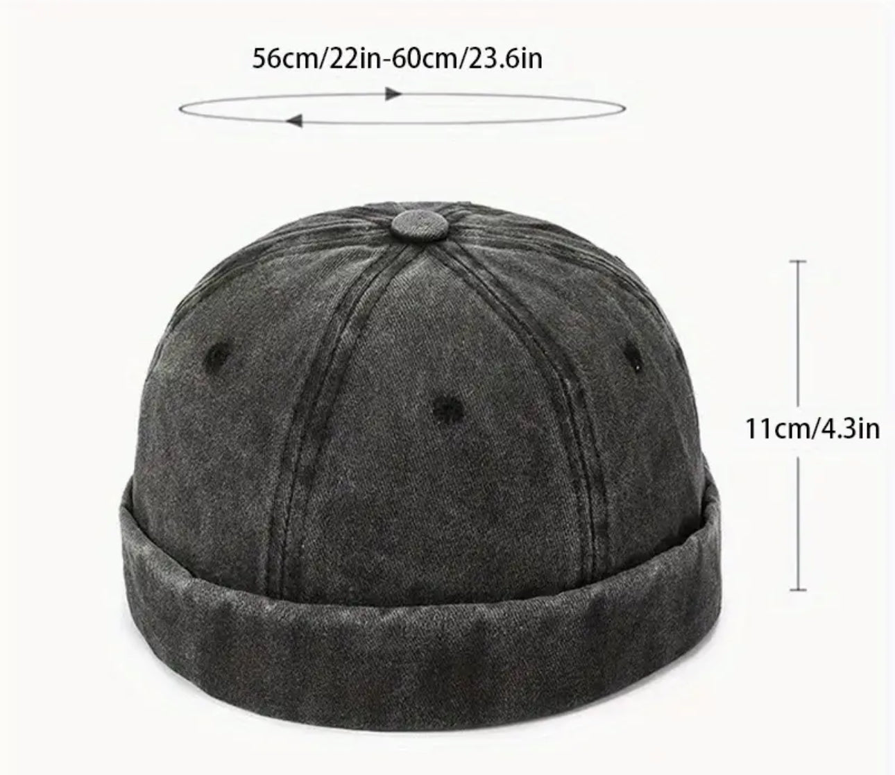Jeans-Docker Cap Schwarz
