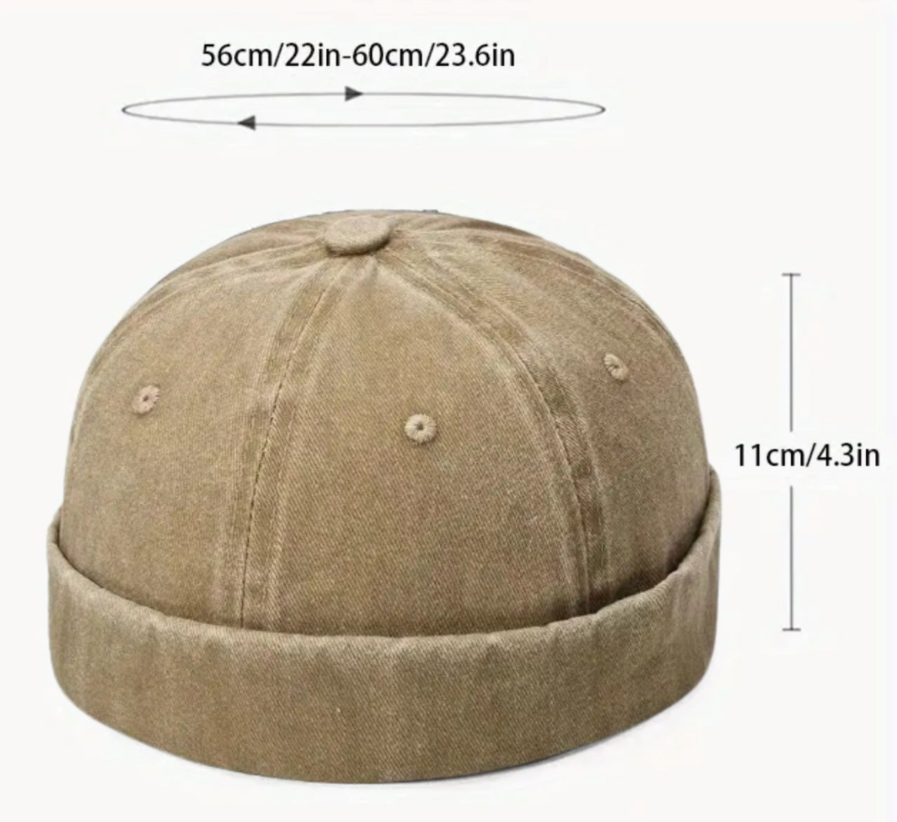 Jeans-Docker Cap Beyge