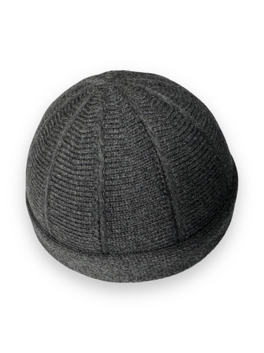 Gestrickte Docker Mütze dunkelgrau