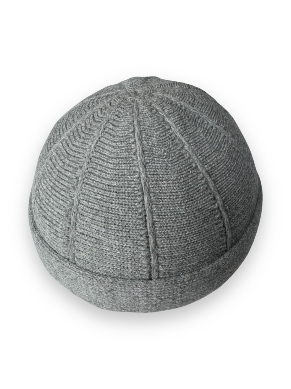 Gestrickte Docker Mütze grau