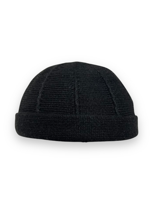 Gestrickte Docker Mütze schwarz